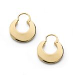 18K AROS ORO AMARILLO MANCHEGAS , 13 MM LISAS,