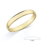 9K ALIANZA ORO AMARILLO LISA, ANCHO: 3 MM,