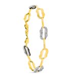 9K PULSERA ORO BICOLOR 19CM