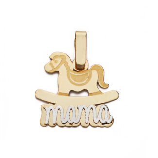 9K COLGANTE ORO AMARILLO MADRE, 17X16 MM