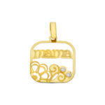 9K COLGANTE ORO AMARILLO MADRE, 21X18 MM