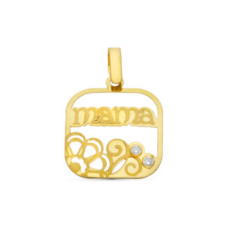 9K COLGANTE ORO AMARILLO MADRE, 21X18 MM
