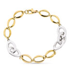 9K PULSERA ORO AMARILLO HUECA 20,5 CM