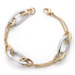 9K PULSERA ORO AMARILLO HUECA 19,5CM