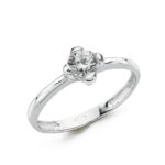 9K SOLITARIO ORO BLANCO CON CIRCONITA EN 4 GARRAS DE 5MM