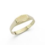 9K SELLO ORO AMARILLO BEBE RECTANGULAR, ZONA GRABADO: 7X4 MM