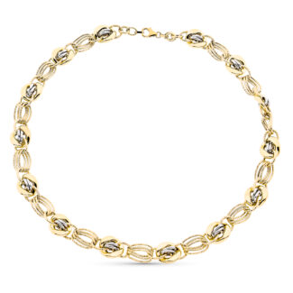 9K COLLAR ORO BICOLOR 45CM