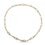9K COLLAR ORO BICOLOR 45CM