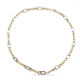 9K COLLAR ORO BICOLOR 45CM