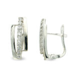 9K PENDIENTES CIRCONITA ORO BLANCO CATALAN 15X6 MM