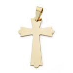 9K CRUZ ORO AMARILLO SIN CRISTO 25X16 MM