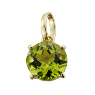 9K COLGANTE ORO AMARILLO 4 GARRAS CON OLIVINA NATURAL 1,95 QTS, 8X8 MM