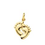 9K COLGANTE ORO AMARILLO PIES LISOS 13X11 MM