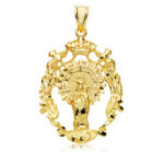 9K MEDALLA ORO AMARILLO ESCUDO VIRGEN DEL PILAR 35X28 MM