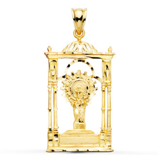 9K COLGANTE ORO AMARILLO VIRGEN DEL PILAR PALIO, 34X20 MM