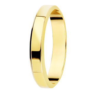 9K ALIANZA DE ORO AMARILLO LISA BRILLO BORDES, ANCHO: 3 MM,