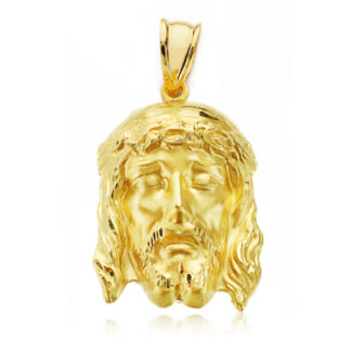 9K CRISTO ORO AMARILLO BUENA MUERTE, 27X18 MM