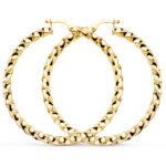 9K AROS ORO AMARILLO HUECOS RELIADOS BRILLO 41X3 MM