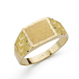 9K SELLO ORO AMARILLO MACIZO CADETE, ZONA GRABADO: 12X9 MM