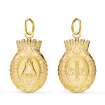 18K ESCAPULARIO ORO AMARILLO ESCUDO VIRGEN COVADONGA Y CRUZ DE LA VICTORIA 20X14 MM