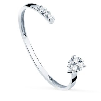 18K SORTIJA DIAMANTES 0,040 QT VS2-G ORO BLANCO CUERPO 1,10 MM S2