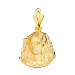 18K MEDALLA ORO AMARILLO SILUETA VIRGEN MACARENA 21X20 MM