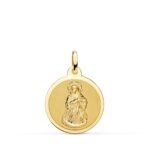 18K MEDALLA ORO AMARILLO VIRGEN INMACULADA MATE Y BRILLO 18 MM