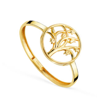 18K SORTIJA ORO AMARILLO ARBOL DE LA VIDA CALADO. ANCHO: 10 MM.