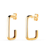 18K PENDIENTES ORO AMARILLO ARO RECTANGULAR ABIERTO. MEDIDA: 18X12 MM. GROSOR: 1,8 MM.CIERRE PRESION