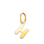 18K COLGANTE ORO AMARILLO LETRA " H " BRILLO. 8 X 5 MM