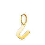 18K COLGANTE ORO AMARILLO LETRA " U " BRILLO. 9 X 6 MM
