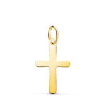 18K COLGANTE ORO AMARILLO CRUZ LISA EN BRILLO. 20 X 12,5 MM