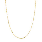 18K CADENA ORO AMARILLO MACIZA DIAMANTADA BRILLO. ANCHO: 2 MM. LARGO: 45 CM. CIERRE REASA