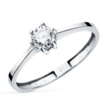 18K SOLITARIO ORO BLANCO 6 GARRAS CON DIAMANTE LABORATORIO 0,300 QTES. G - VS1