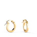 18K AROS ORO AMARILLO HUECOS CUADRADO LISO. MEDIDA: 11 X 1,5 MM