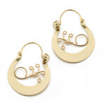 9K CRIOLLAS ORO AMARILLO CANARIA 29X24 MM