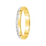 Alianza bicolor oro 18K