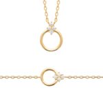 Gargantilla Plaque de oro 750mm 3 Micras