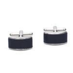 Gemelos Acero Azul oscuro