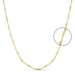 18K CADENA MACIZA SINGAPUR 40CM 1.5 MM