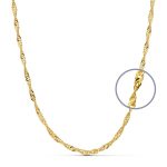 18K CADENA ORO AMARILLO SINGAPUR 40CM 2.7 MM
