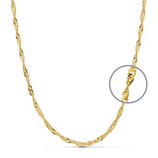 18K CADENA ORO AMARILLO SINGAPUR 40CM 2.7 MM