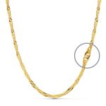 18K CADENA SINGAPUR 45CM 3 MM