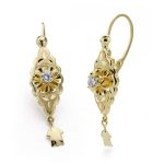 18K PENDIENTES CIGARRON 28X8 MM