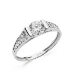 18K SOLITARIO ORO BLANCO CIRCONITA 5 MM
