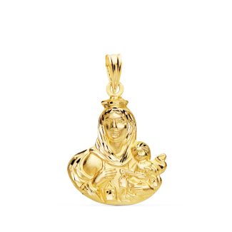 18K VIRGEN DEL CARMEN SILUETA  22 X 17 MM