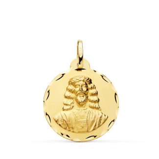 18K MEDALLA ORO AMARILLO CRISTO MEDINACELLI 22 MM