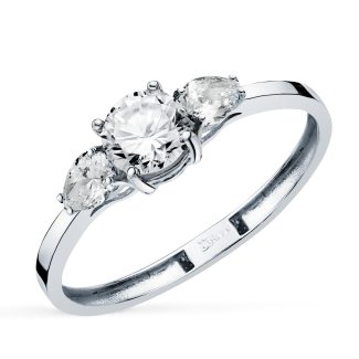 18K SORTIJA ORO BLANCO DIAMANTES LABORATORIO TALLA PERA Y TALLA BRILLANTE 5 MM. 0,79 QT. VS2 - E