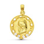 18K MEDALLA ORO AMARILLO VIRGEN NIÑA 20X16 MM