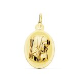 18K MEDALLA ORO AMARILLO VIRGEN NIÑA 19X12 MM